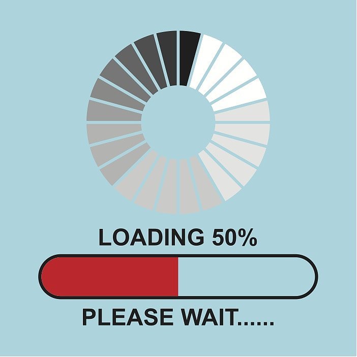 Loading time. Загрузка 50%. Шкала загрузки 50. Загрузка в процентах. Loading 50%.